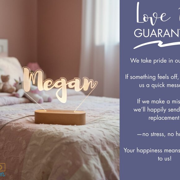 Custom LED Name Light • Personalized Bedroom Decor • Office or Boss Gift - Picture 6 of 8